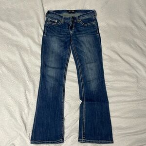 Boot Cut Express Stella Regular Fit Low Rise Jeans (Size 2s)